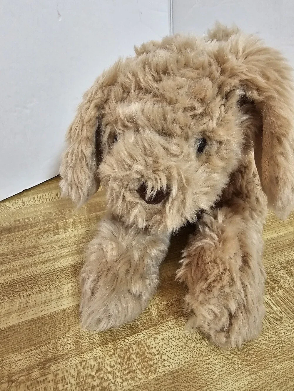 Pottery Barn Kids PBK Goldendoodle Labradoodle Dog Plush Shaggy Tan Stuffed